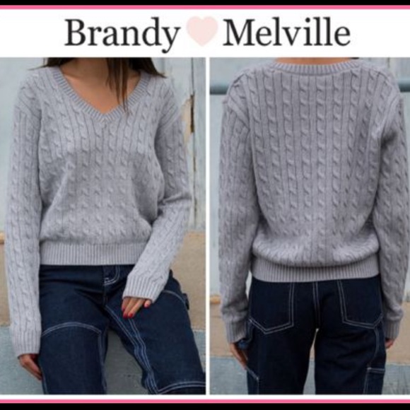 Brandy Melville Leigh Cotton Cable Knit 